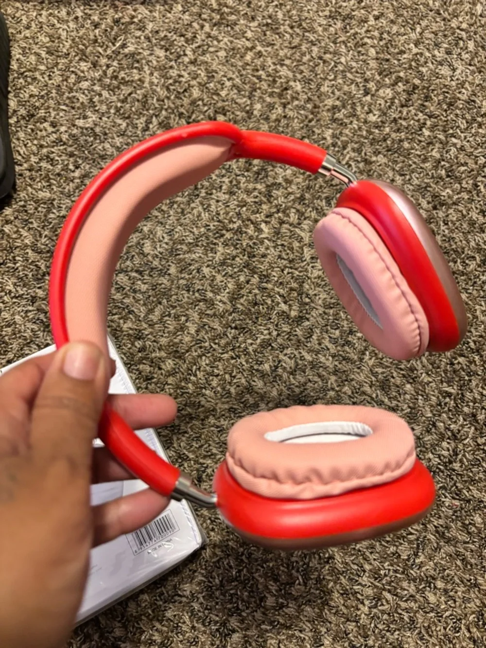Plus Max Wireless Over-Ear Headphones - Gray & Rose Gold